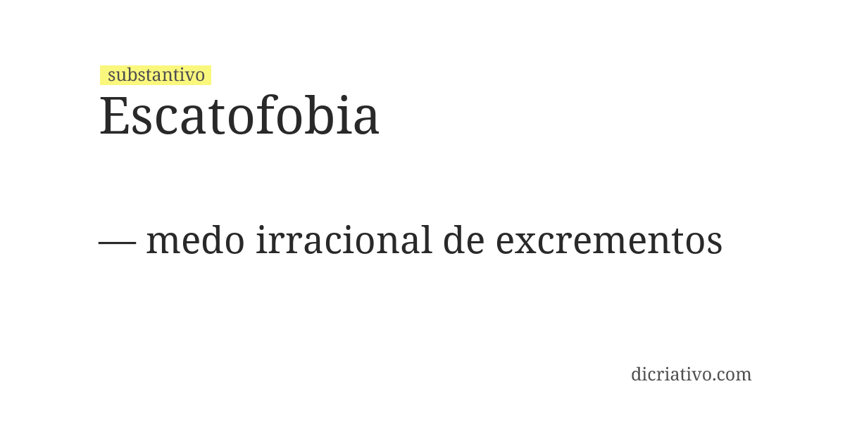 Significado de escatofobia