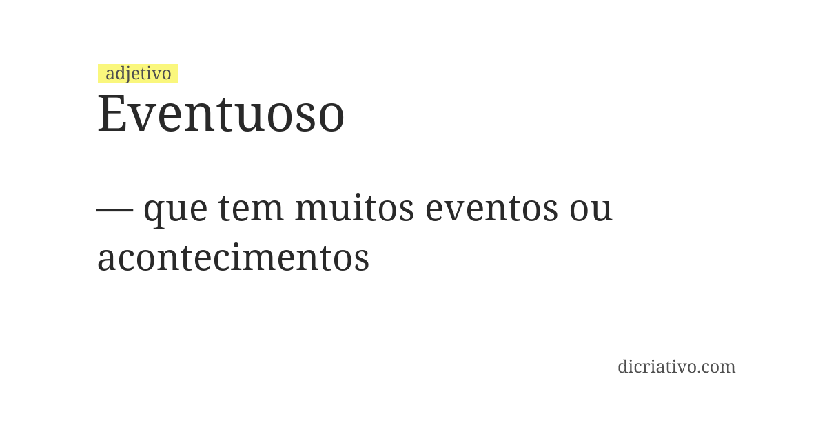 Significado de eventuoso