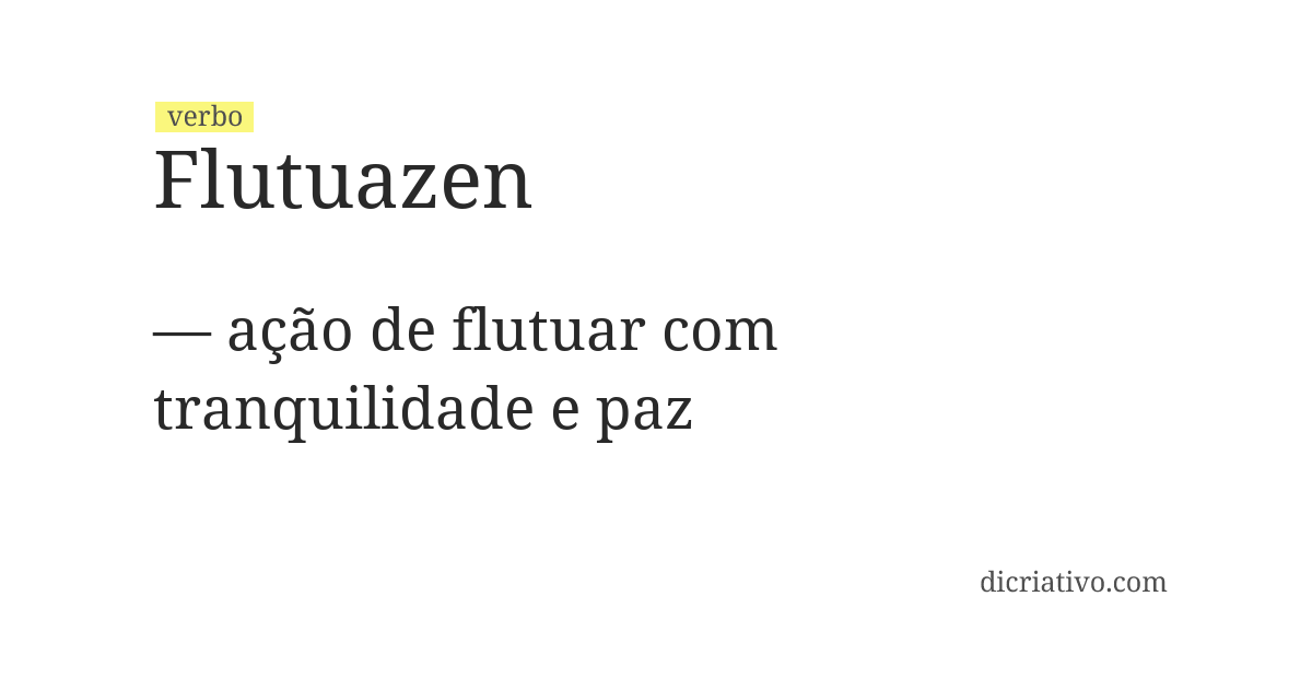 Significado de flutuazen