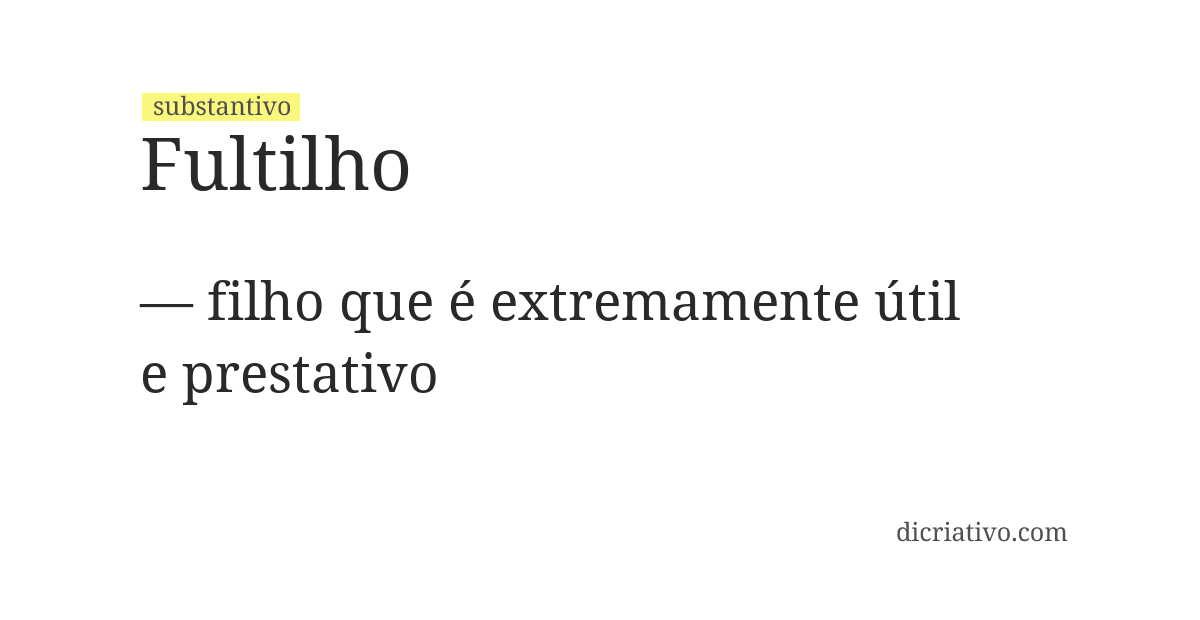 Significado de fultilho