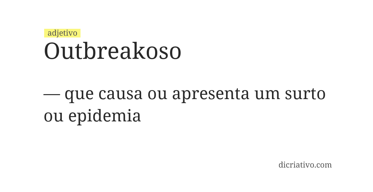 Significado de outbreakoso
