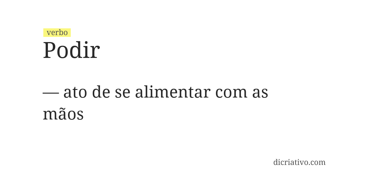 Significado de podir