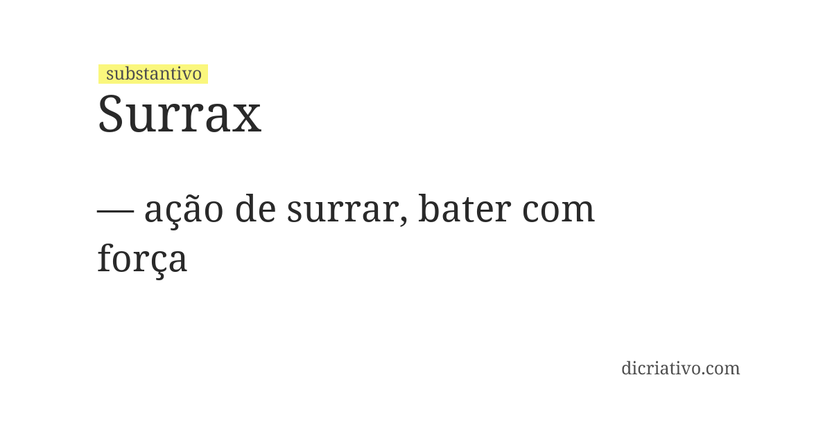 Significado de surrax