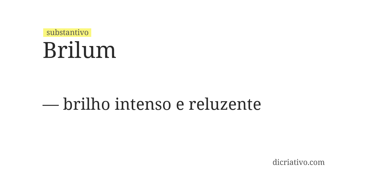 Significado de brilum