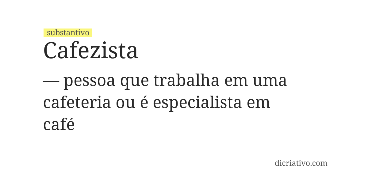 Significado de cafezista