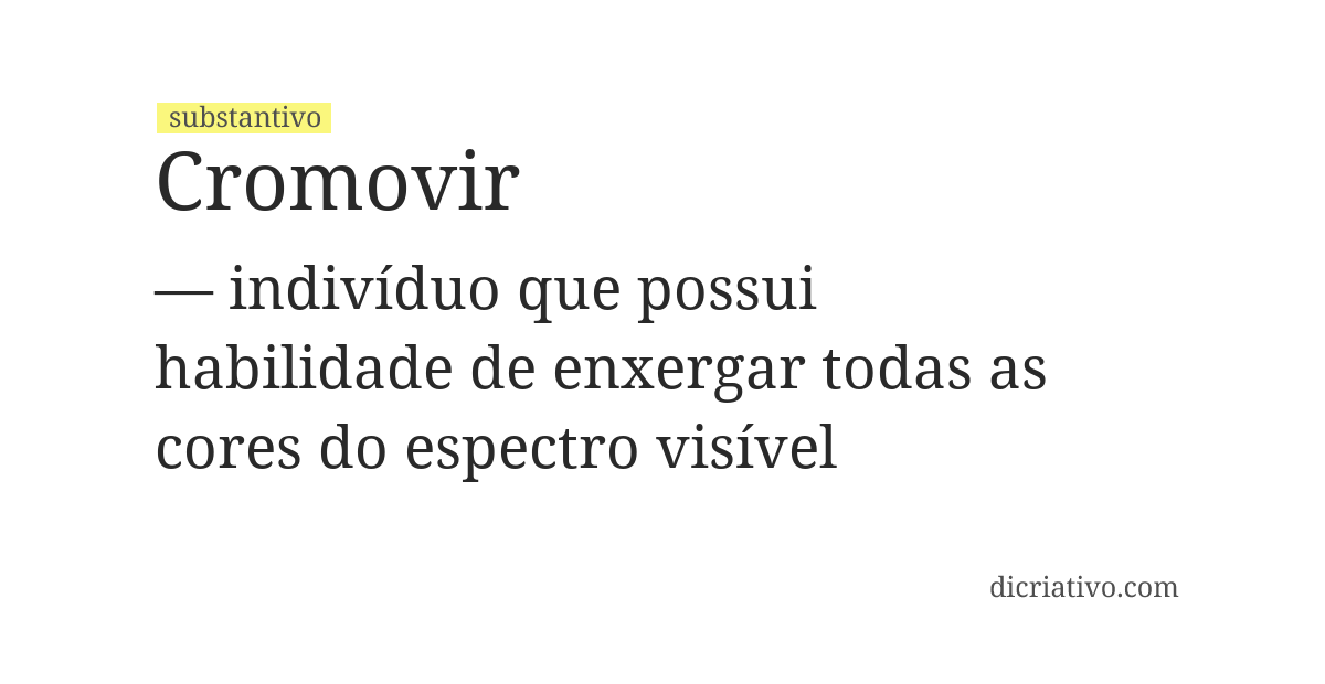 Significado de cromovir