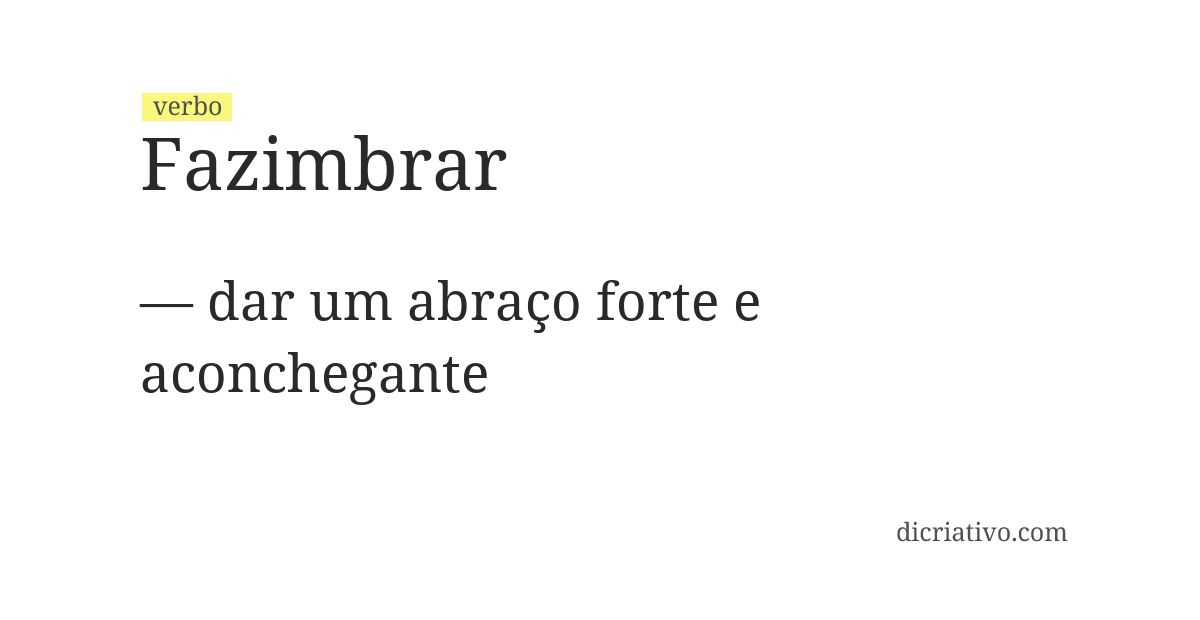 Significado de fazimbrar
