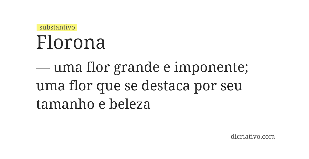 Significado de florona