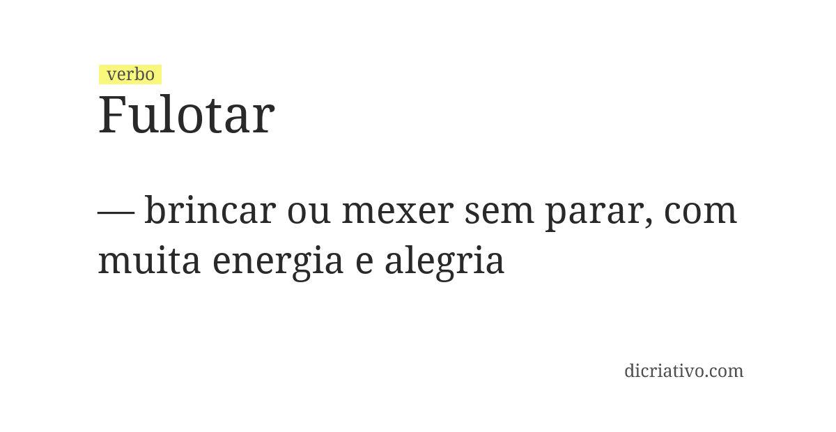 Significado de fulotar