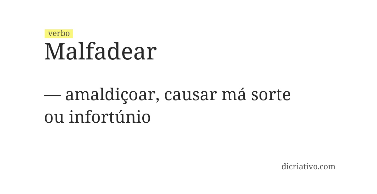 Significado de malfadear