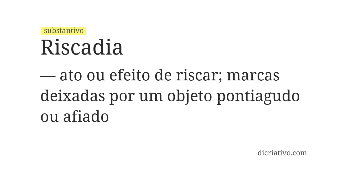 Significado de riscadia