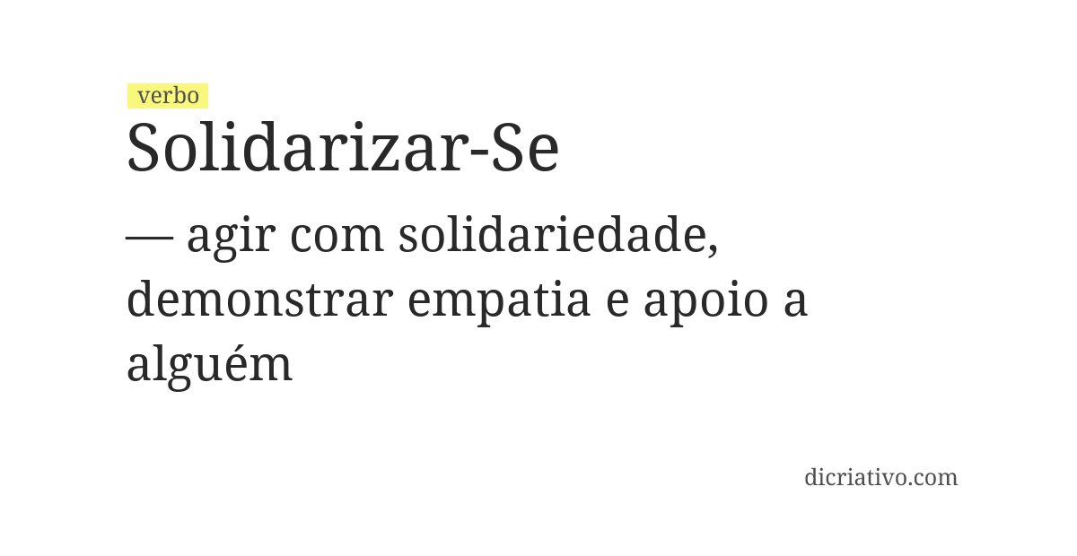 Significado de solidarizar-se