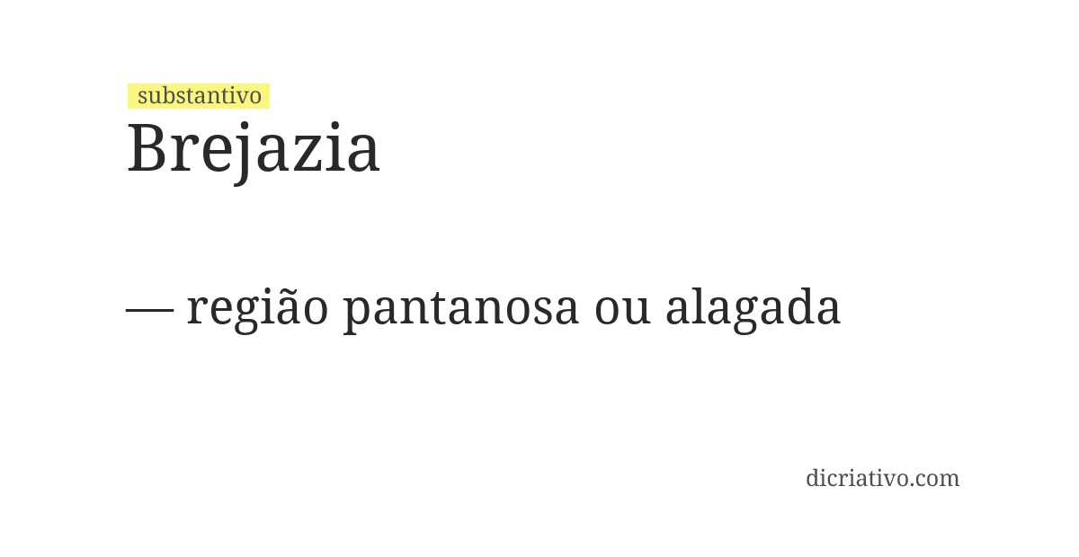 Significado de brejazia