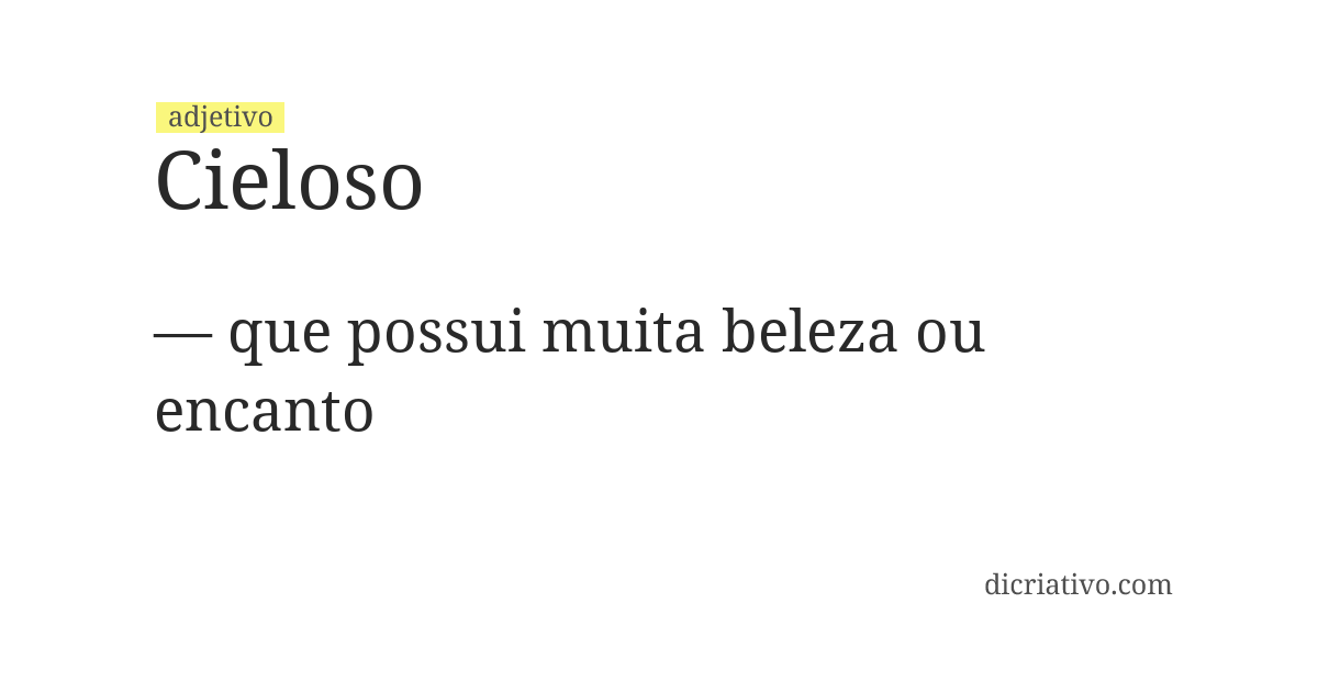 Significado de cieloso
