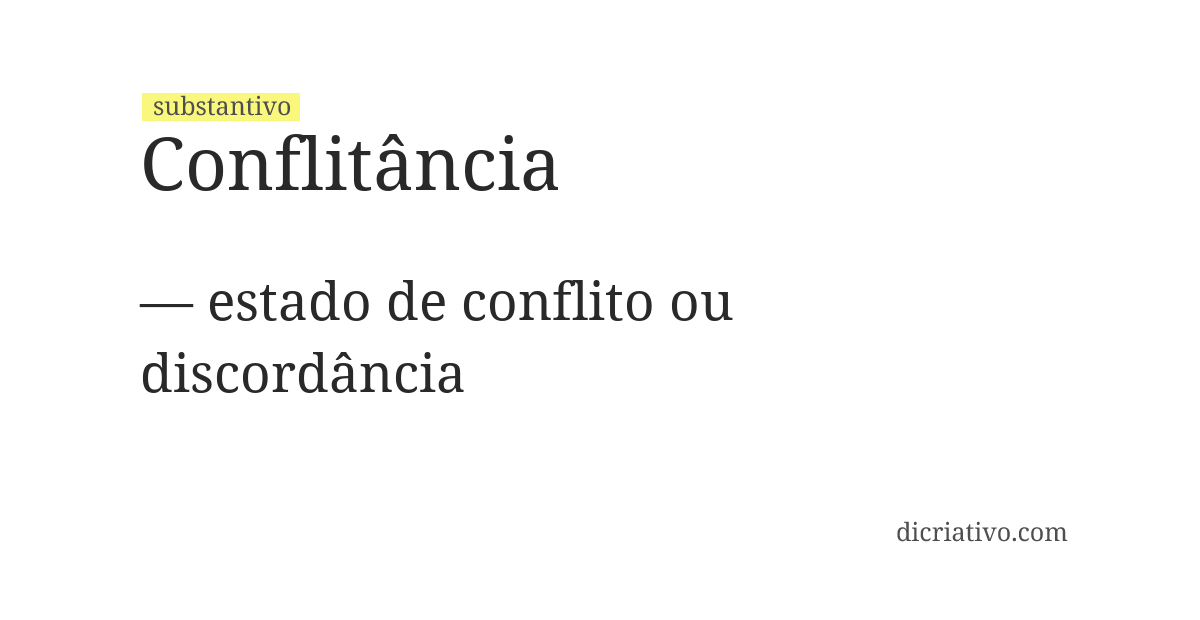 Significado de conflitância