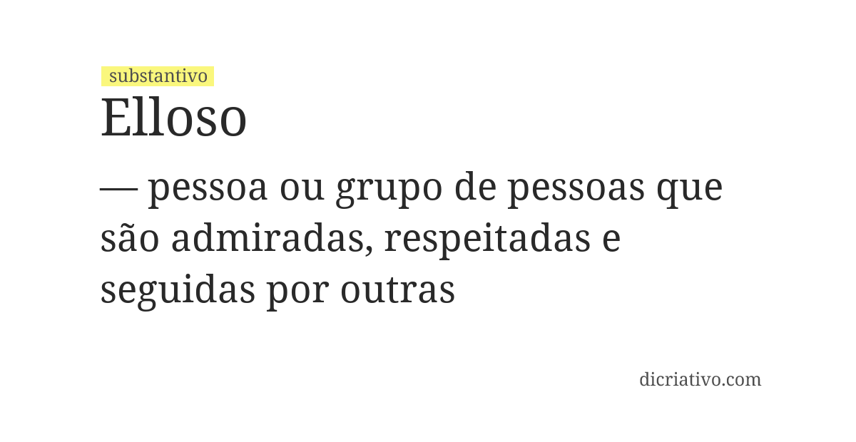 Significado de elloso