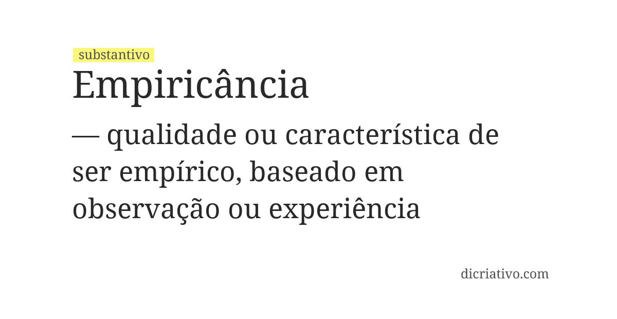 Significado de empiricância