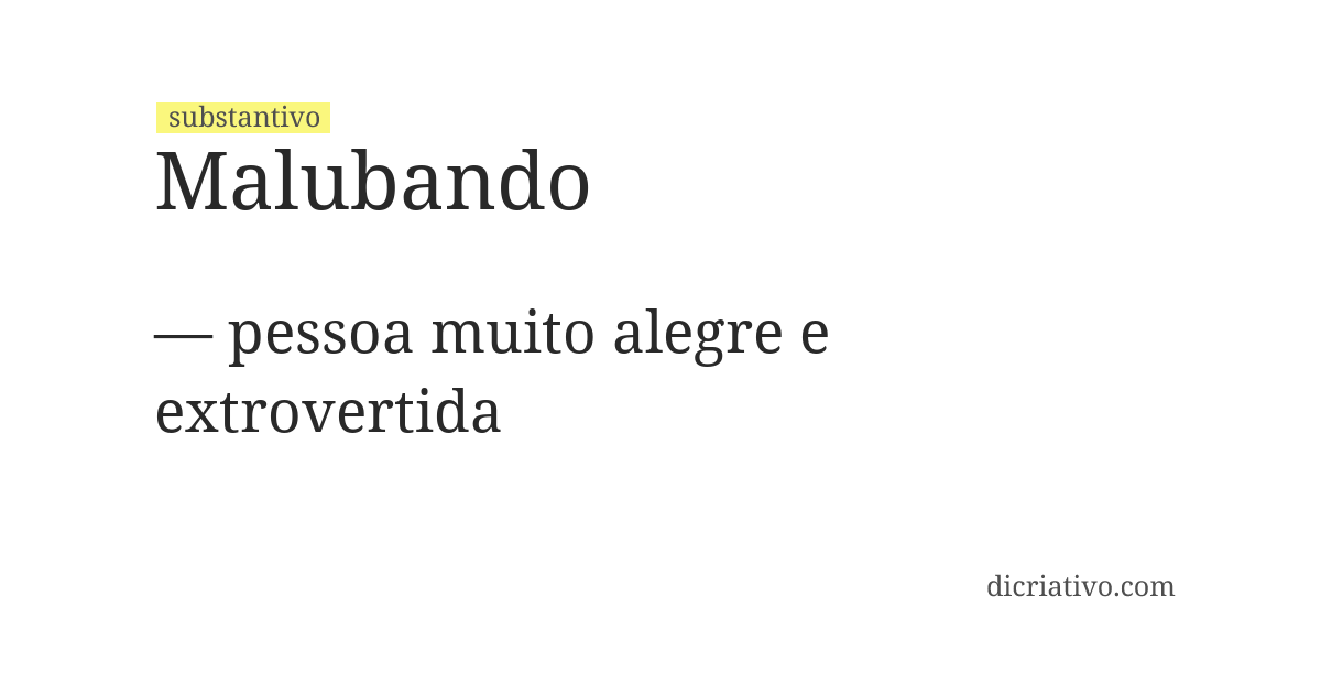 Significado de malubando