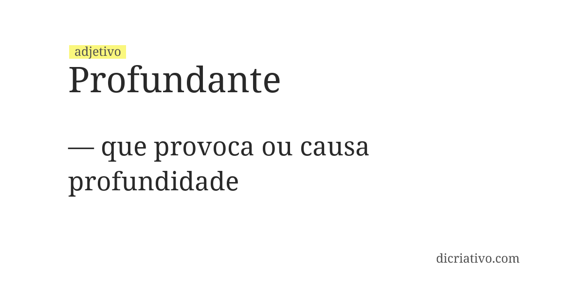 Significado de profundante