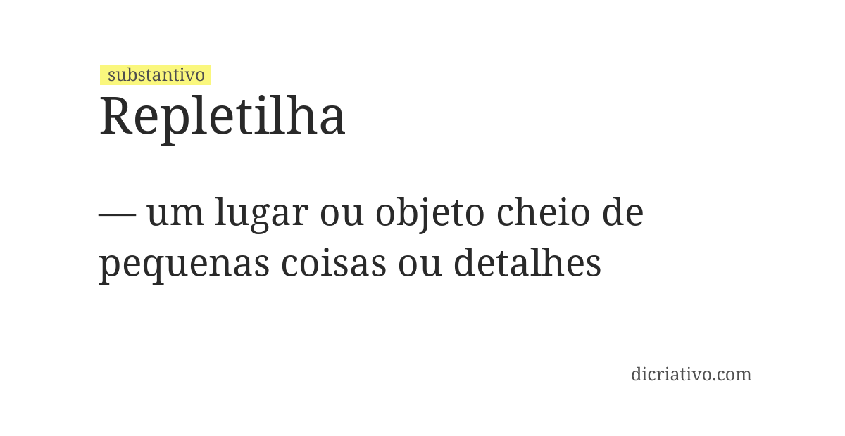 Significado de repletilha