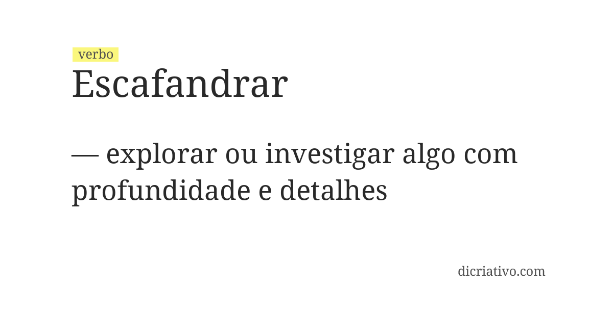 Significado de escafandrar