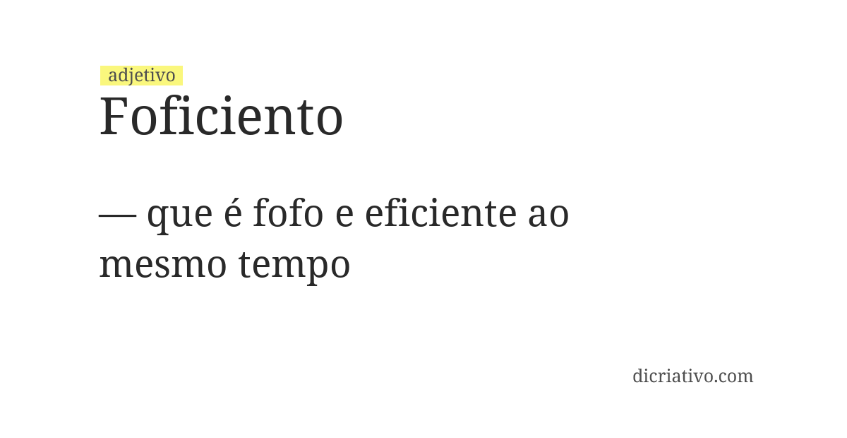 Significado de foficiento