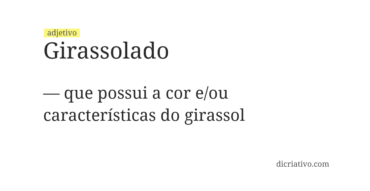 Significado de girassolado