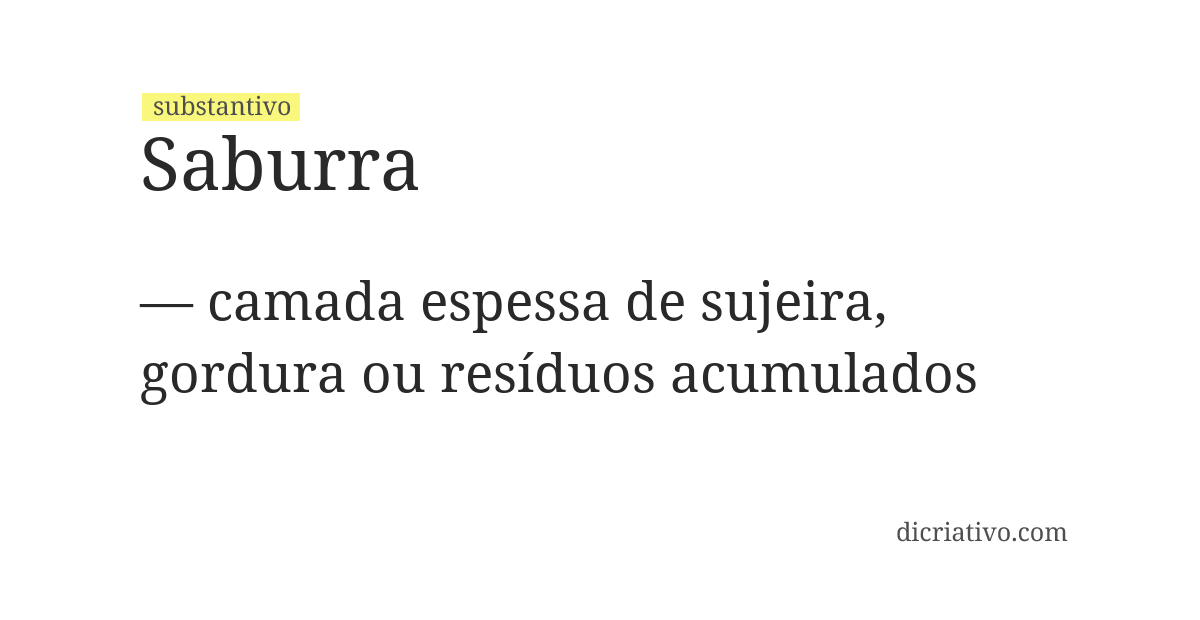 Significado de saburra