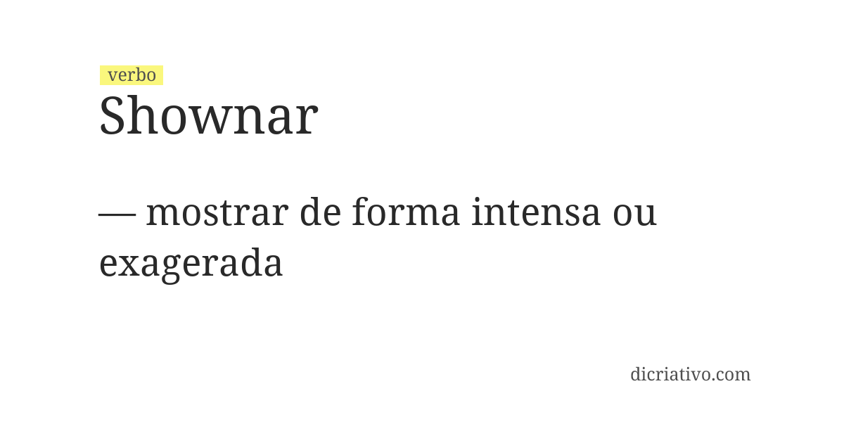 Significado de shownar