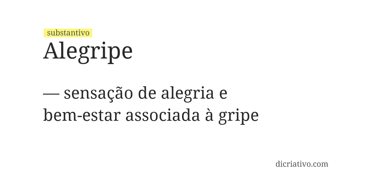 Significado de alegripe