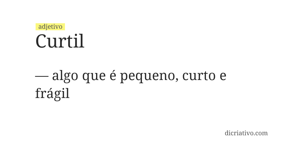 Significado de curtil