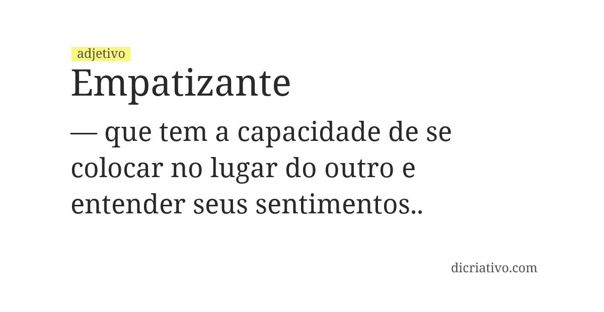 Significado de empatizante