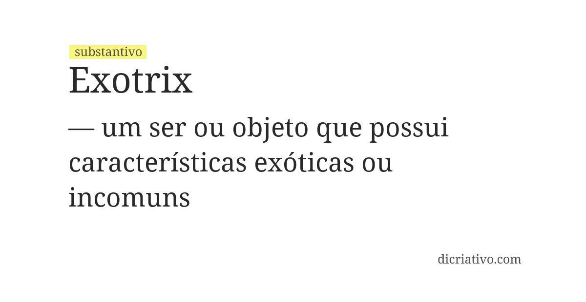 Significado de exotrix