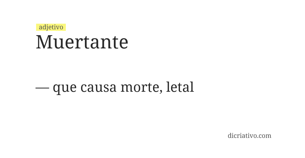 Significado de muertante