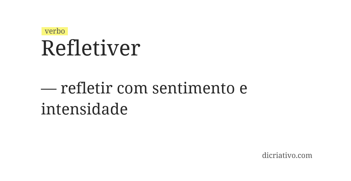 Significado de refletiver