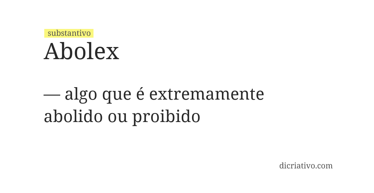 Significado de abolex