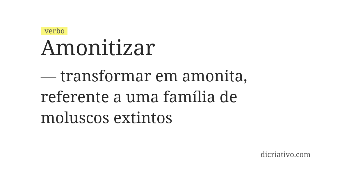 Significado de amonitizar