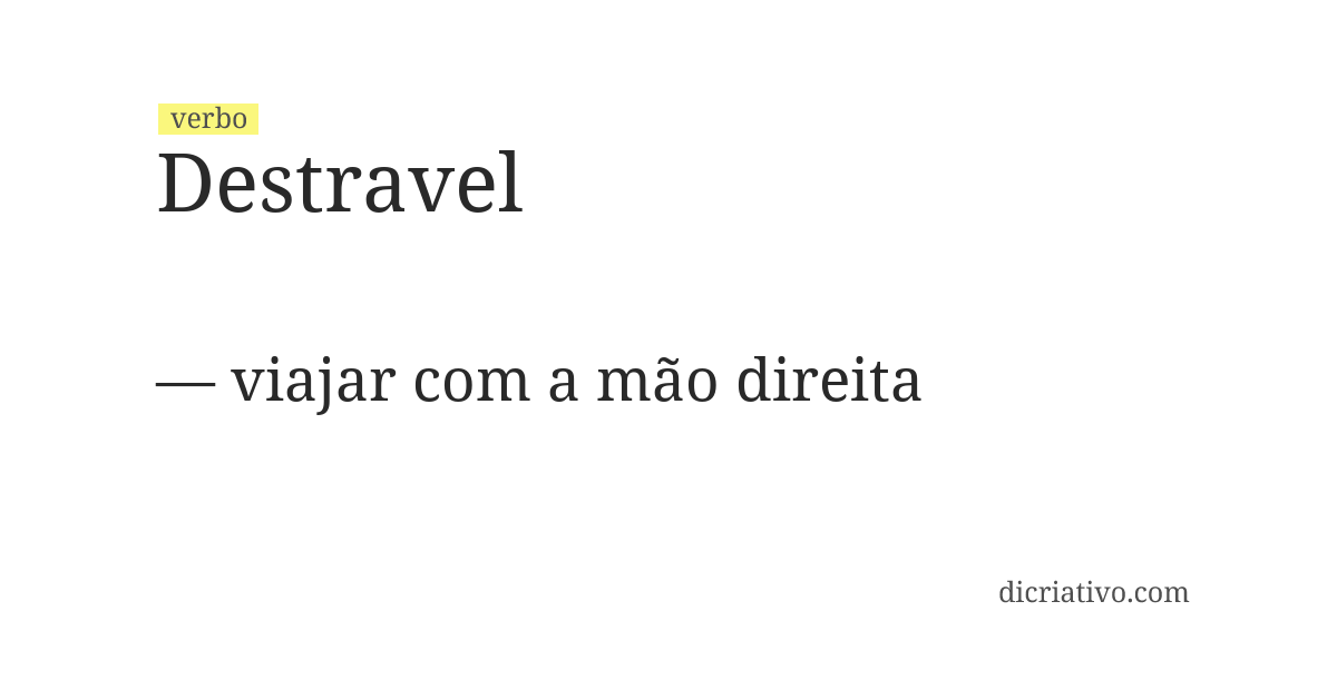 Significado de destravel