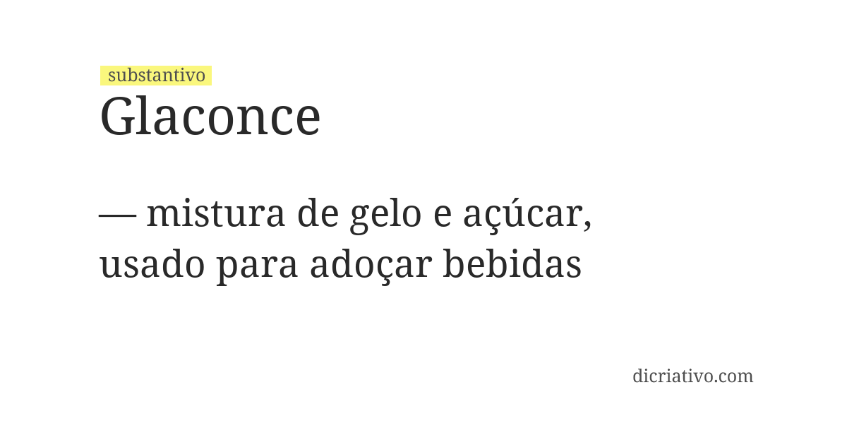 Significado de glaconce