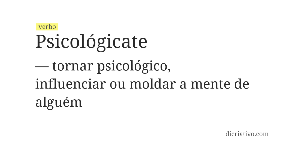 Significado de psicológicate
