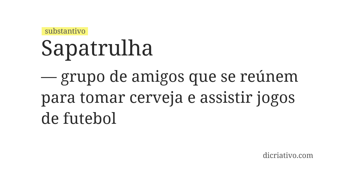 Significado de sapatrulha