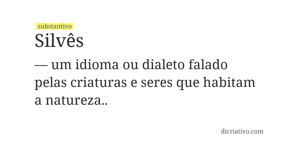 Significado de silvês
