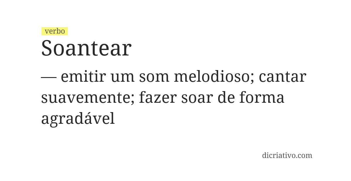 Significado de soantear
