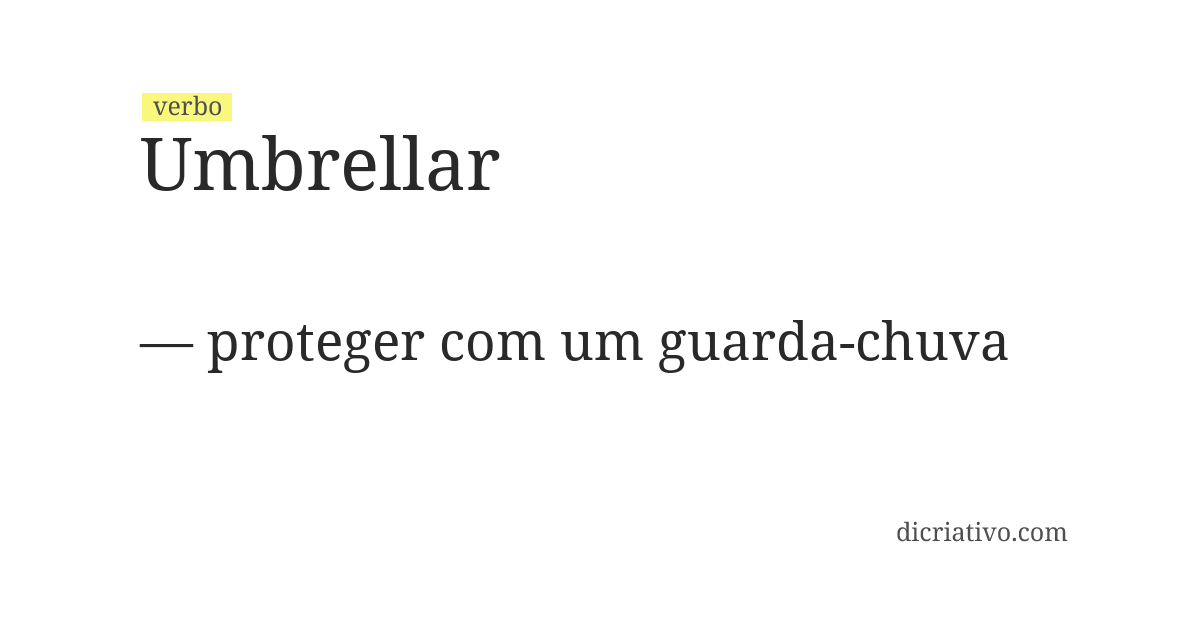 Significado de umbrellar
