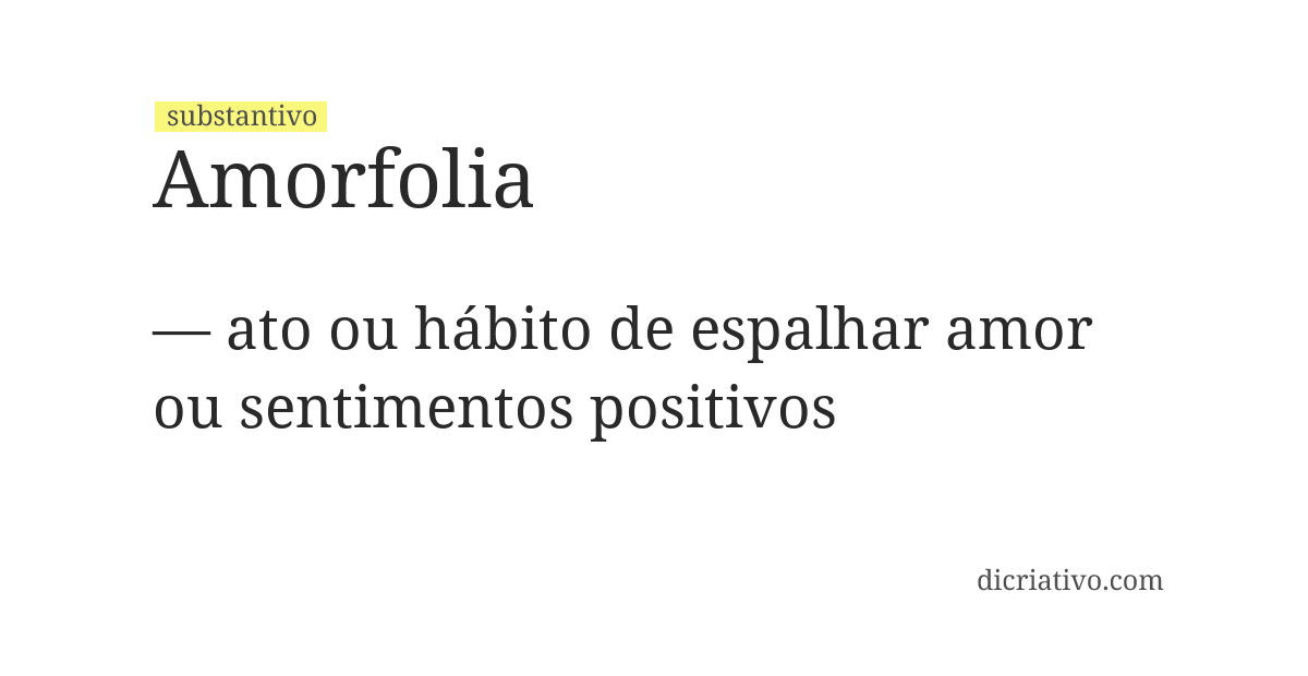 Significado de amorfolia