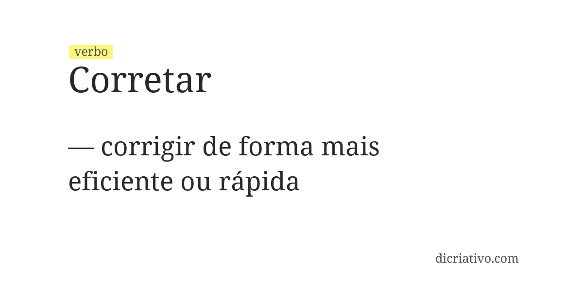 Significado de corretar
