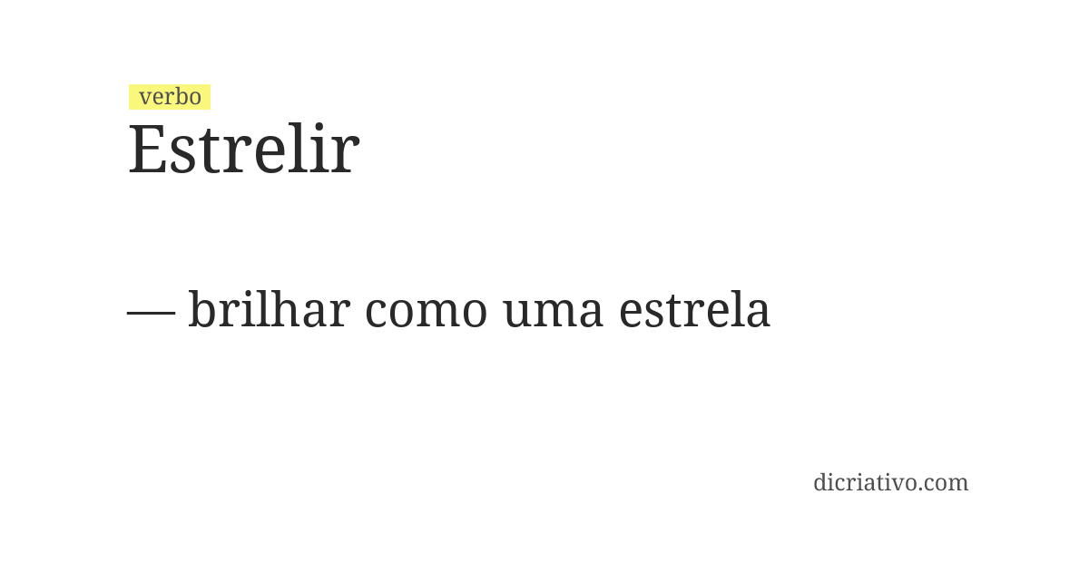 Significado de estrelir