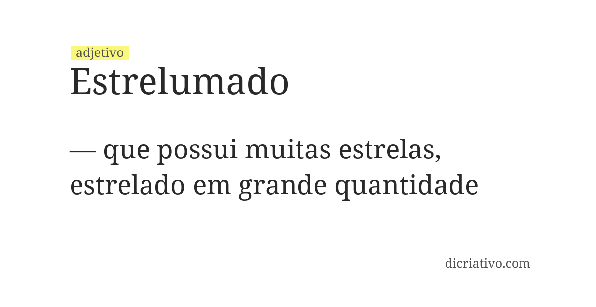 Significado de estrelumado