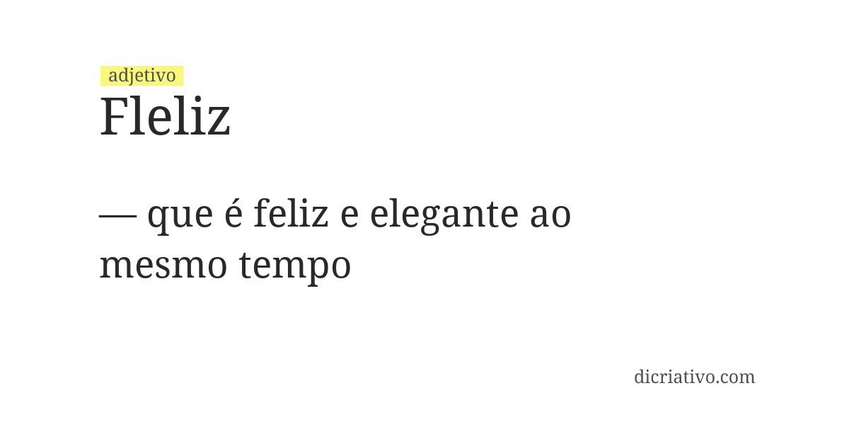 Significado de fleliz