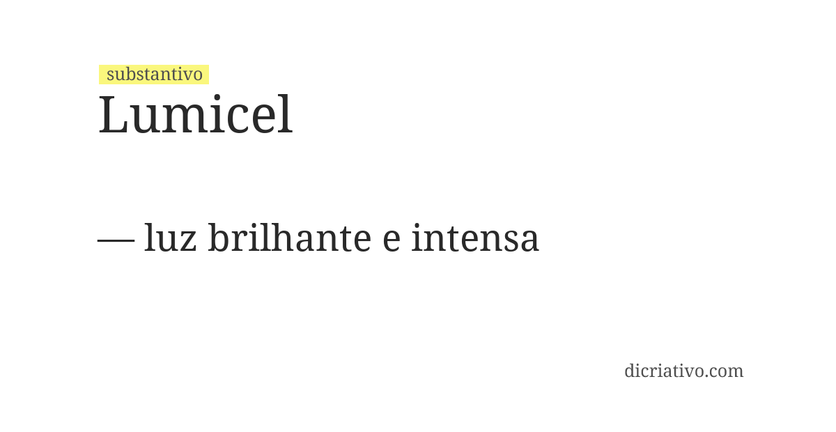 Significado de lumicel
